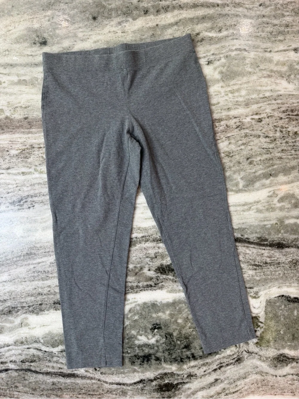 Express Grey Stretch Knit Cropped Cotton Leggings Pants Medium